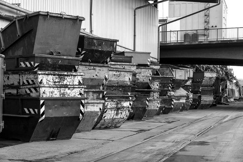 Rubbish collection truck in Tottenham