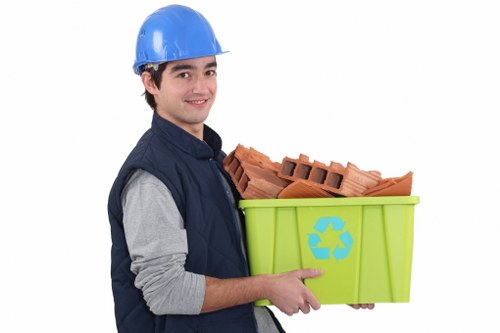Skip hire truck servicing a Tottenham neighbourhood