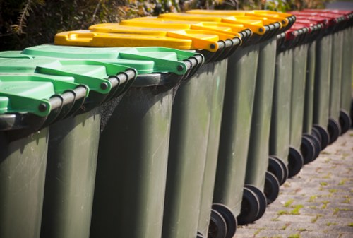 Recycling bins for segregated waste in Tottenham
