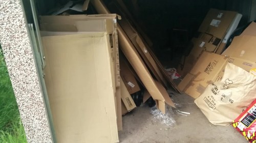 Tottenham neighborhood with moving vans