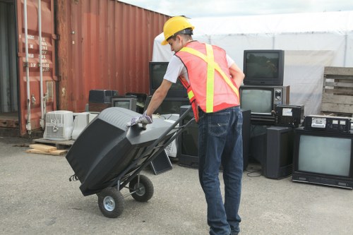 Residential property with a grab hire container